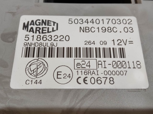 Fiat Bravo 2007-2014 1,4 16v benzin motorvezérlő szett 0261201635, 51815930