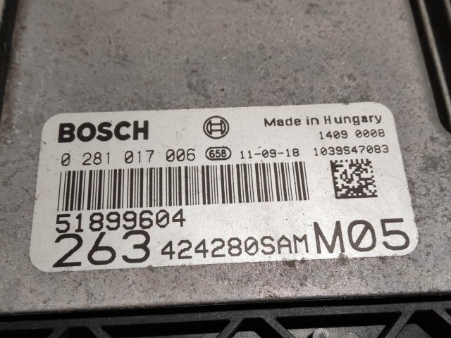 Fiat Doblo 2009-2015 1,6 16v Diesel Motorvezérlő 0281017006 , 51899604