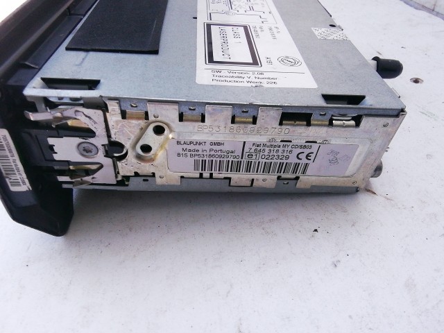 Fiat Multipla 1998-2010 Rádió Használt  Blaupunkt Cd-s