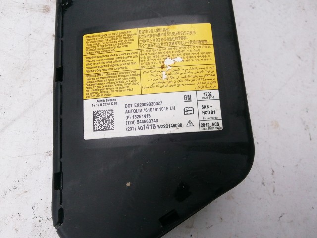 Chevrolet Cruze 2008-2016 bal első ülés légzsák 13251415