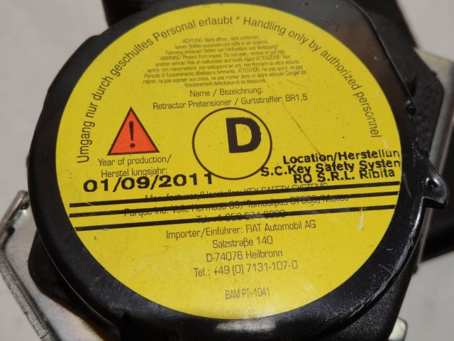 Lancia Ypsilon II. jobb első biztonsági öv 735420952