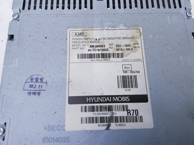 201728 Kia Rio 2011-2017 Cd-s rádió 961701W700CA