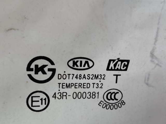 Kia Rio 2011-2017 bal hátsó lejáró üveg