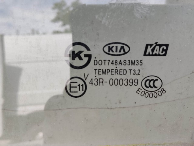 Kia Rio 2011-2017 bal hátsó sötétített lejáró üveg