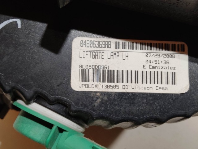 125621 Dodge Journey bal hátsó belső lámpa 04806369AB