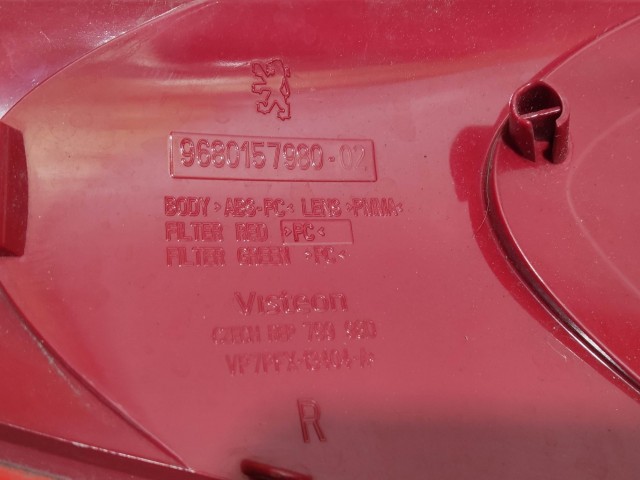 204888 Peugeot 207 kombi 2006-2014 jobb hátsó lámpa, izzó foglalat nélkül 968015798