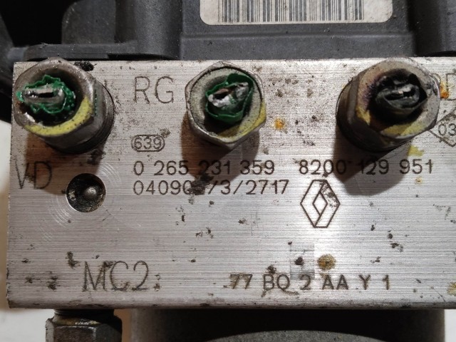 Renault Modus Abs 0265231359 , 8200129951