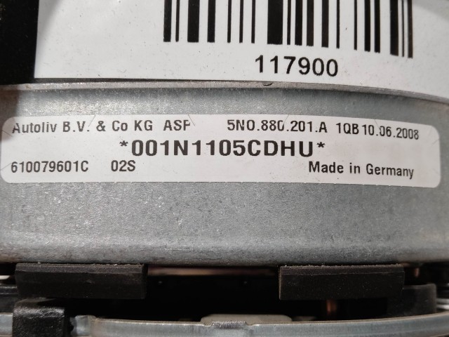 Volkswagen Touran 2003-2015 Légzsák használt  Kormánylégzsák lila 