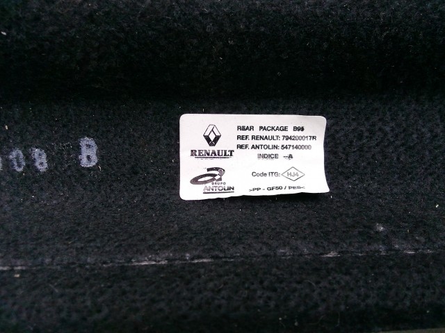 210704 Renault Megane III. 2009-2016 5 ajtós kalaptartó 794200017R