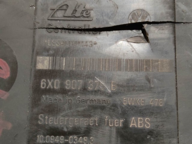 206640 Volkswagen, Seat, Skoda Abs 6X0907379B , 10.0204-0180.4, a képen látható sérüléssel