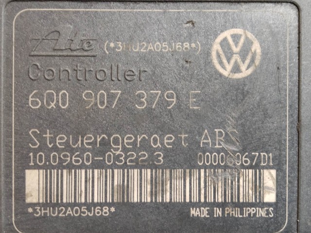 Volkswagen Polo 9N 2001-2009 aBS 10.0206-0021.4 , 6Q6614117C