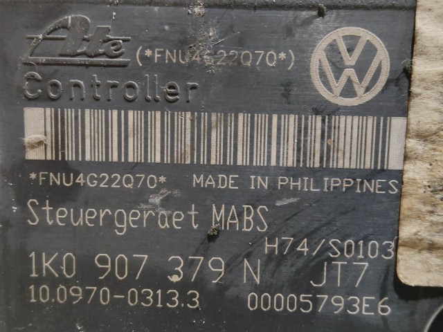 Audi A3, Seat Altea 5P, Seat Leon, Toledo,Skoda Octavia II., Volkswagen Caddy, Golf V., Jetta Abs 10.0207-0034.4 , 1K0614117F