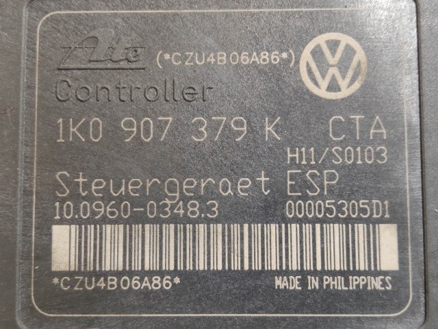 206845 Audi A3, Seat Toledo, Altea 5P, Skoda Octavia II, Volkswagen Touran, Golf V., Caddy III. Abs 1K0907379K, 10.0206-0106.4
