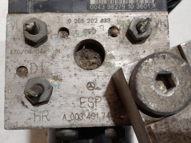 Mercedes Benz A-Class (W168) Abs A0034317412, 0265202433