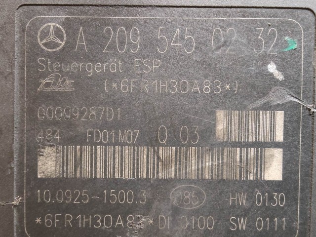 Mercedes Benz C-Class W203, CLK C209 Abs A2095450232, 10.0204-0251.4