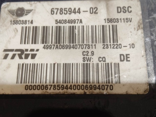 Mini R55, R56, R57 Abs 6785944-02, 15803814