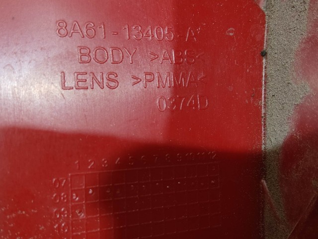 208095 Ford Fiesta 2008-2013 bal hátsó Lámpa, izzófoglalat nélkül!!