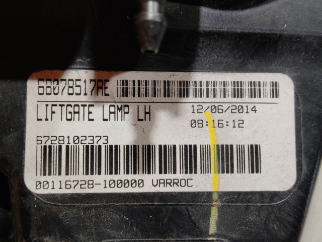 208104 Fiat Freemont 2011-2015 bal hátsó belső lámpa 68078517AE