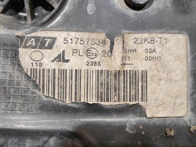 208157 Fiat Bravo 2007-2014 jobb első fényszóró 51757534