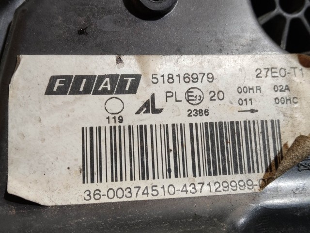 208160 Fiat Croma 2009-2010 bal első lámpa a képen látható sérüléssel 51816979