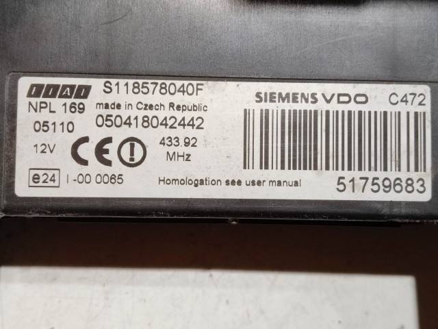 Fiat Panda II. 2003-2012 1,2 8v Benzin 4x4 motorvezérlő szett 51758235 ,  51759683