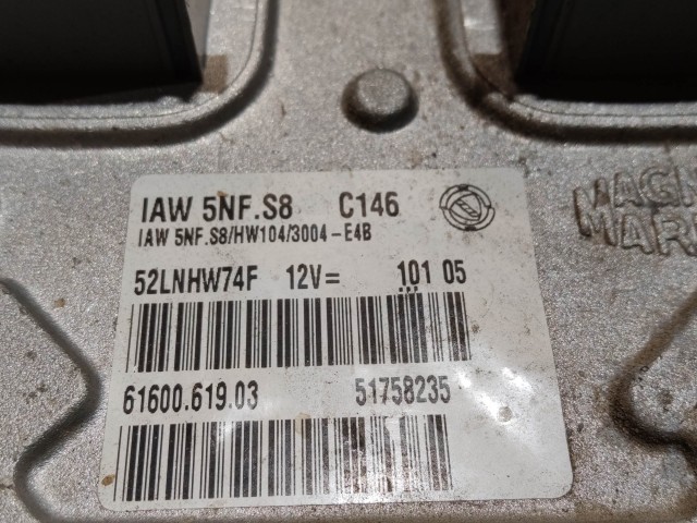 Fiat Panda II. 2003-2012 1,2 8v Benzin 4x4 motorvezérlő szett 51758235 ,  51759683