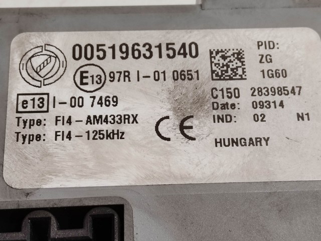 Fiat Grande Punto 1,3 16v Diesel 85Le Euro 5+ motorvezérlő szett 55255947 , 51963154