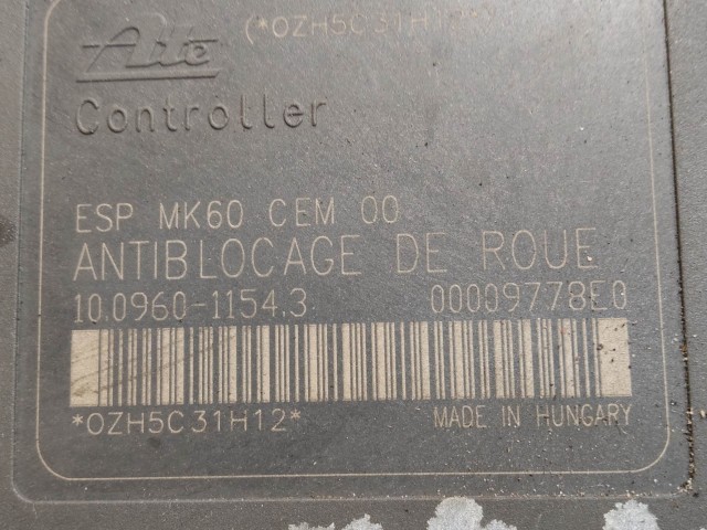 Peugeot 1007 Abs 10.0206-0197.4 , 9654777580