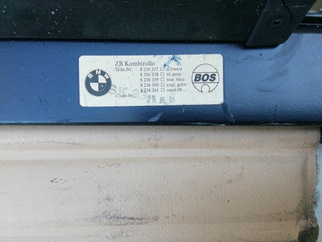 211095 BMW 5 E39 1996-2003 kalaptartó (csomagtér roló), térelválasztó rolóval