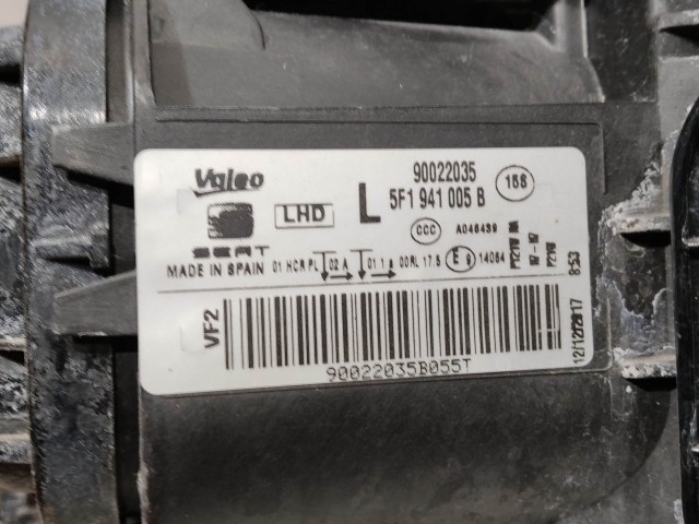 208658 Seat Leon 5F 2012-2017 bal első fényszóró, hátsó rögzítési pont törött!!!