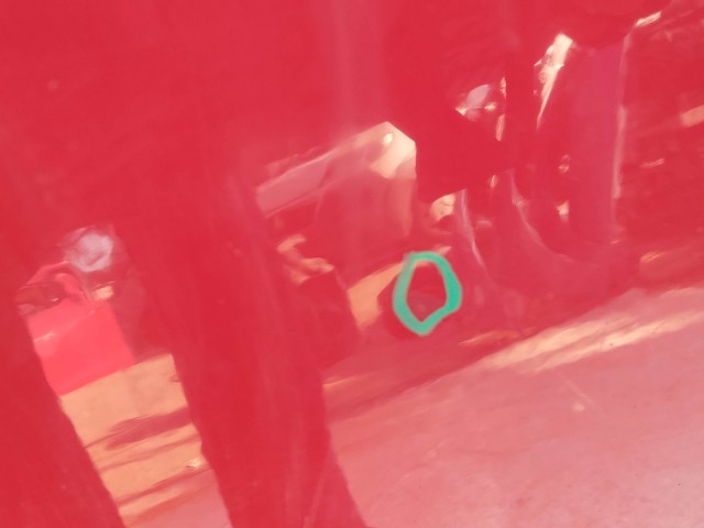 208705 Opel Agila , Suzuki Splash 2008-2014 bal első piros színű ajtó, a képen látható sérüléssel