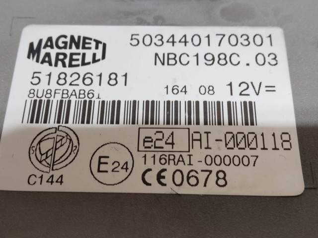 208789 Fiat Bravo 2007-2014 1,9 8v Diesel motorvezérlő szett 51828269 , 0281013579 , 51826181