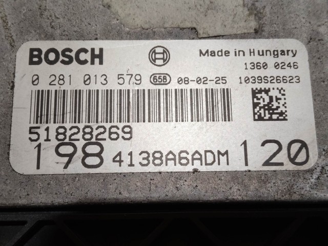 208789 Fiat Bravo 2007-2014 1,9 8v Diesel motorvezérlő szett 51828269 , 0281013579 , 51826181