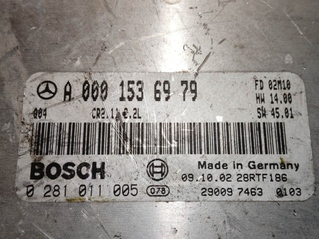Mercedes Benz Motorvezérlő használt   Bosch 0281011005 A0001536979