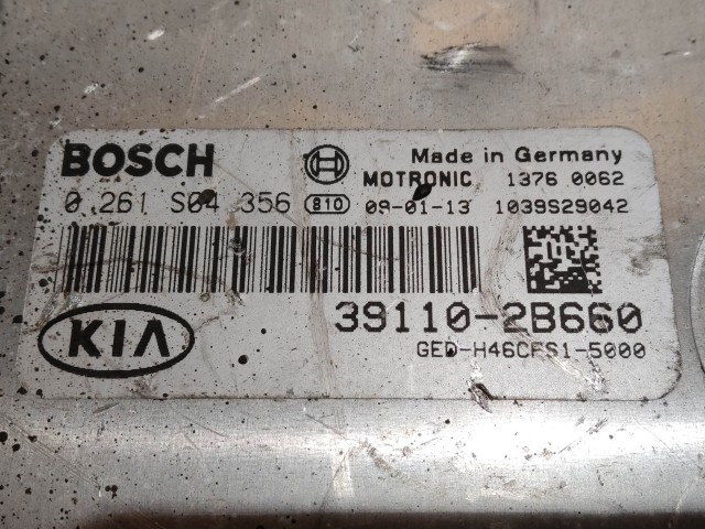Kia Ceed I. 2006-2012 1,6 16v benzin motorvezérlő 0261S04356 , 39110-2B660