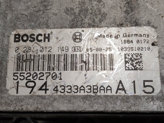 Fiat Croma 1,9 16V Diesel autómata váltós motorvezérlő 0281012149 , 55202701