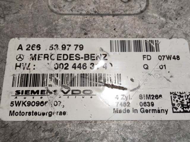 Mercedes Benz A-Class(W169), B-Class W245 1,5 benzin motorvezérlő  Siemens  A2667539779