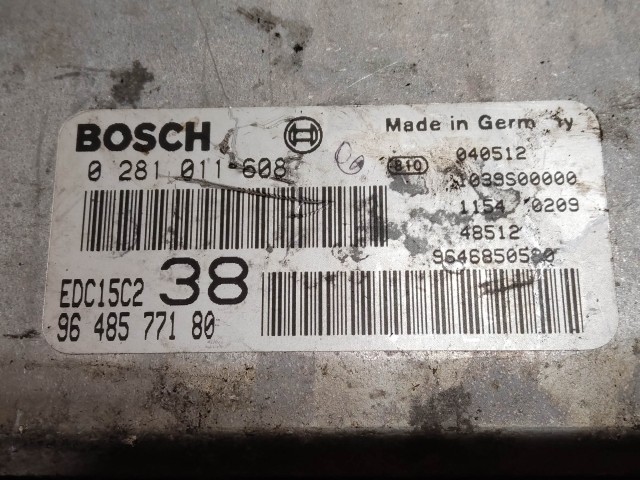 Peugeot 307, Expert 2,0 Diesel motorvezérlő, 0281011608 , 9648577180