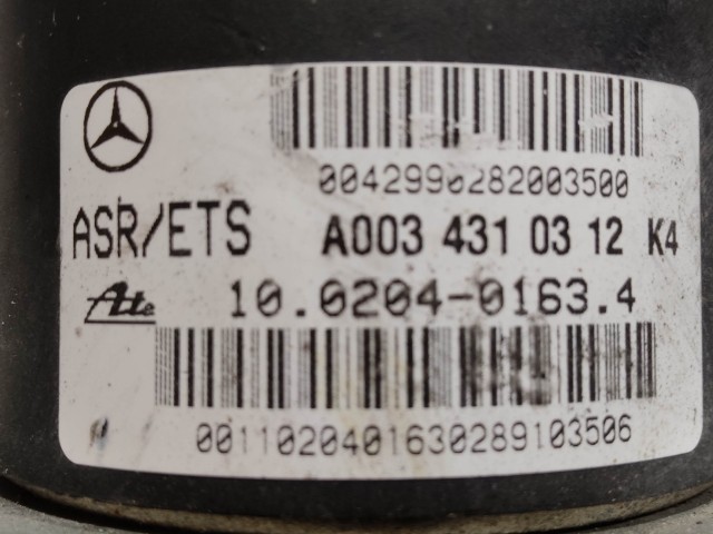 208891 Mercedes Benz C-class w202, CLK C208 Abs, a képen látható sérüléssel A0034310312, 10.0204-0163.4