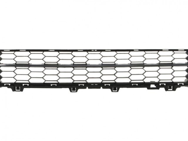 Skoda SuperB III. 2015-2019 utángyártott új középső dízrács a lökhárítóba, króm díszléccel