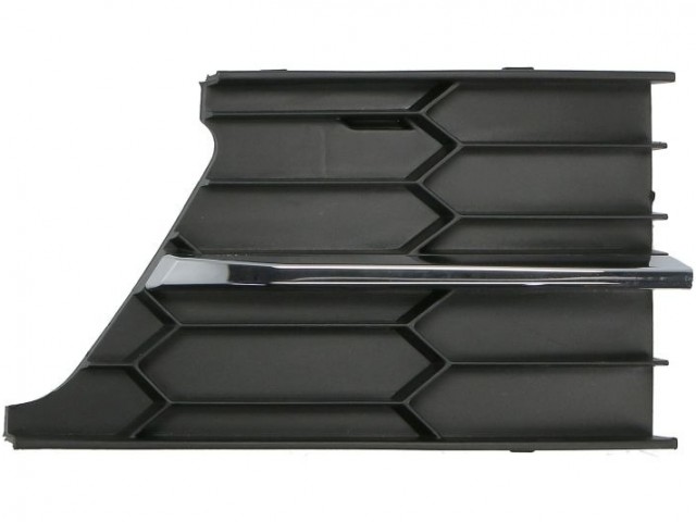 Skoda Superb II. utángyártott új, jobb első díszrács krómléccel (ködlámpás)