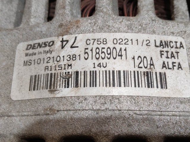 209012 Alfa Romeo, Fiat, Lancia 1,2-1,4 benzin Generátor 120A 51859041