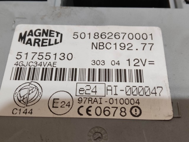 209090 Fiat Stilo 1,9 8v Diesel 115 Le motorvezérlő szett 0281011553 , 55198058 , 51755130