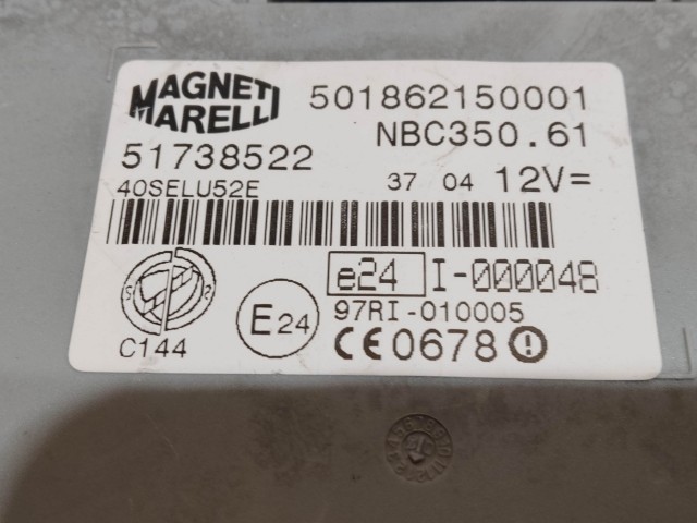 91535 Fiat Idea, Lancia Musa 1,4 16v benzin motorvezérlő szett 0261208206 , 55191343, 51738522