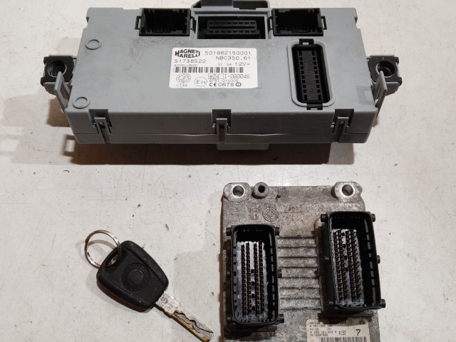 91535 Fiat Idea, Lancia Musa 1,4 16v benzin motorvezérlő szett 0261208206 , 55191343, 51738522