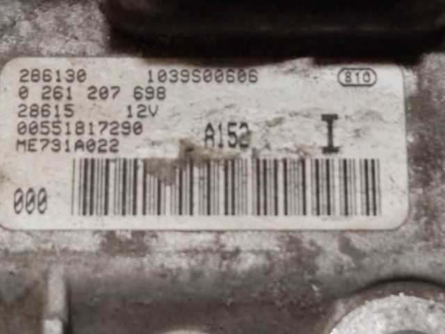 72037 Alfa Romeo 147 2000-2010 2,0 16v benzin motorvezérlő szett 55181729 , 0261207698 , 51711427