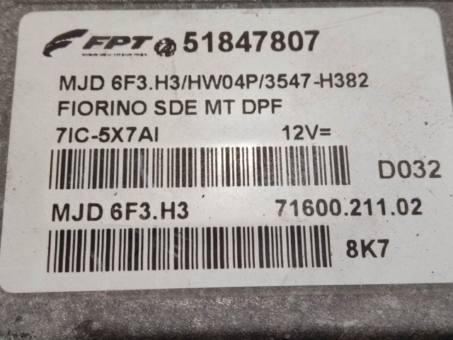 Fiat Fiorino, Qubo 1,3 16v Diesel Motorvezérlő 51847807
