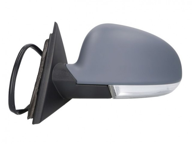 Skoda Superb I. 2006-2008 utángyártott új, bal oldali visszapillantó tükör, fűthető, fényezhető (Ambiente)