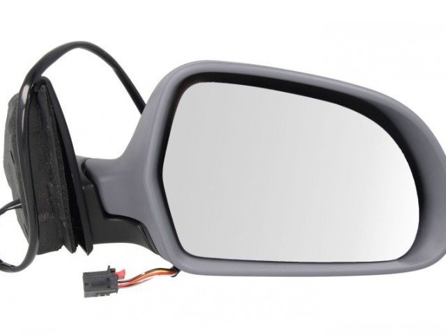 Skoda Superb II. utángyártott új, jobb oldali visszapillantó tükör, elektromos állítású 6 vezetékes, fűthető, fényezhető