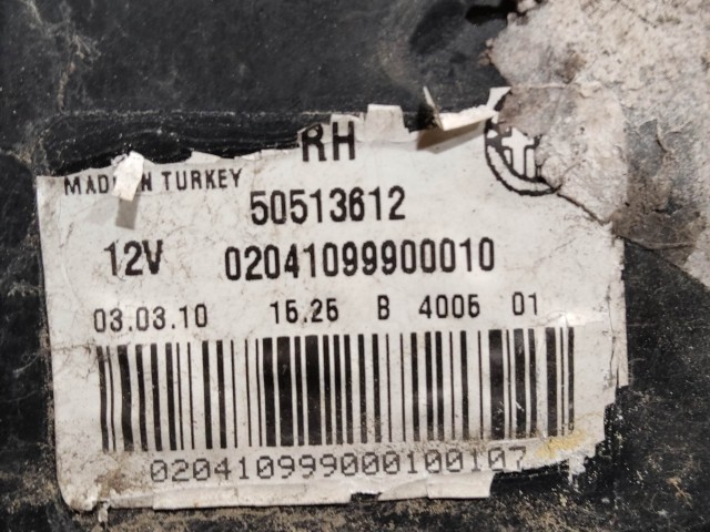 209295 Alfa Romeo Giulietta jobb hátsó külső lámpa 50513612